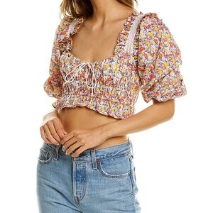 For Love & Lemons Libby Top in Orange